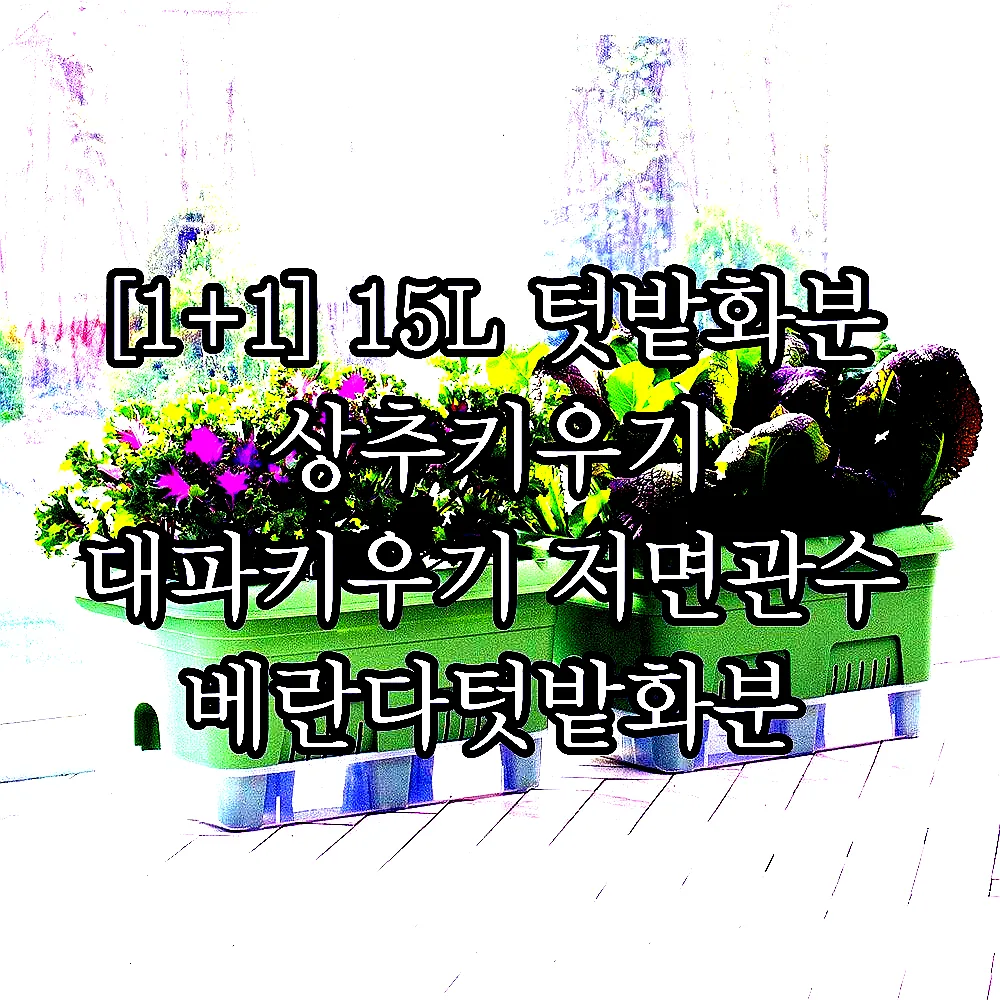 [1+1] 15L 텃밭화분 상추키우기 대파키우기 저면관수 베란다텃밭화분 이미지 7