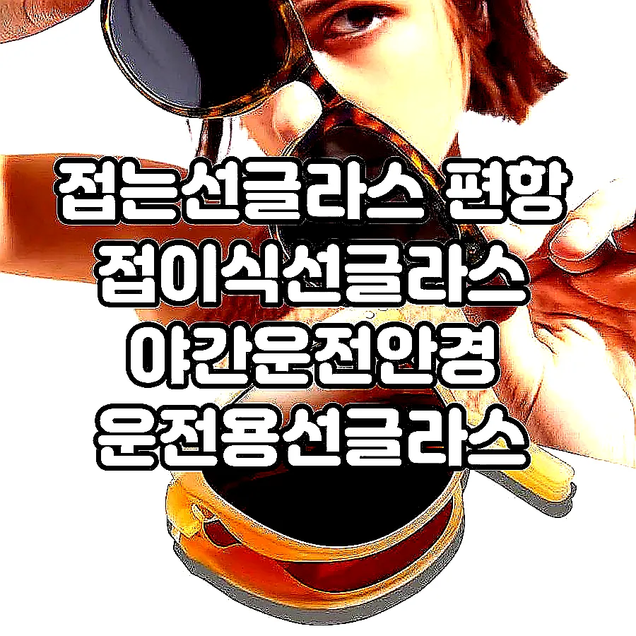 접는선글라스 편항 접이식선글라스 야간운전안경 운전용선글라스 이미지 1