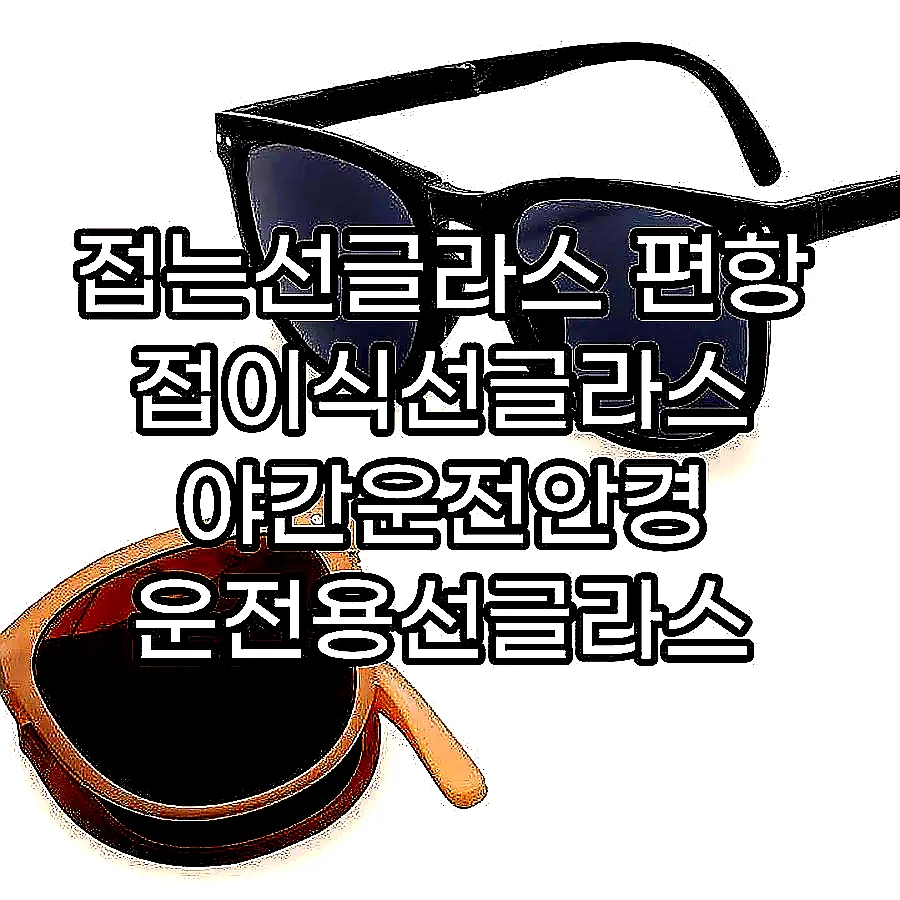 접는선글라스 편항 접이식선글라스 야간운전안경 운전용선글라스 이미지 2